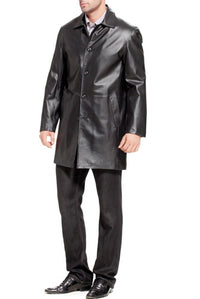 BGSD Monogram Collection Men Lambskin Leather Car Coat