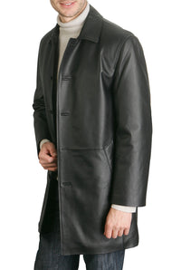 BGSD Monogram Collection Men Lambskin Leather Car Coat