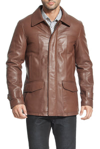 BGSD Men Hunter Lambskin Leather Coat