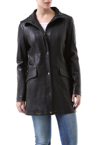 BGSD Women Rachel Lambskin Leather Coat