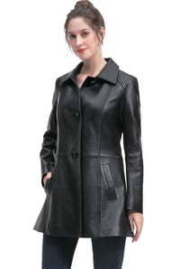 BGSD Women Marah Lambskin Leather Coat