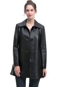 BGSD Women Yeira Lambskin Leather Coat