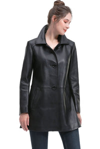 BGSD Women Yeira Lambskin Leather Coat