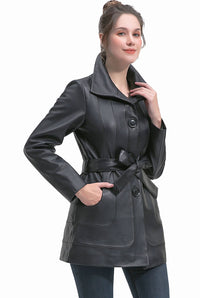 BGSD Women Erika Lambskin Leather Coat