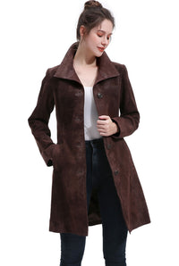 BGSD Women Janel Suede Leather Walking Coat