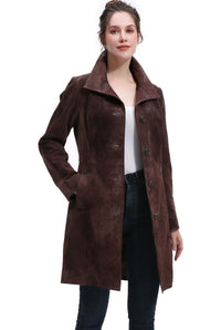 BGSD Women Janel Suede Leather Walking Coat