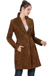 BGSD Women Mary Suede Leather Walker Coat