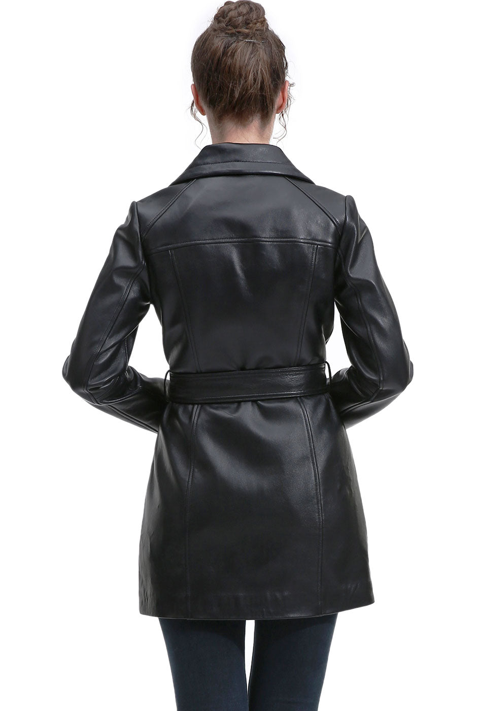 BGSD Women Patsy Lambskin Leather Coat