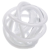 Hand Blown Infinity Knot Sommerso Art Orbit Glass Ball 4-8 inch tall