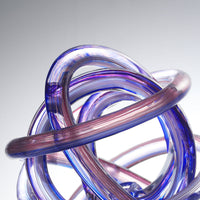 Hand Blown Infinity Knot Sommerso Art Orbit Glass Ball 4-8 inch tall