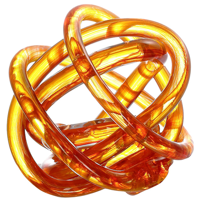 Hand Blown Infinity Knot Sommerso Art Orbit Glass Ball 4-8 inch tall