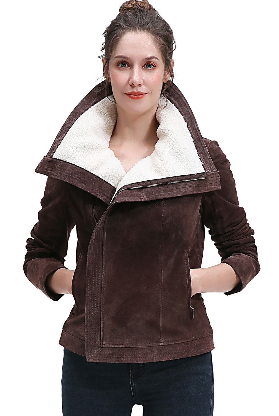 BGSD Women Chana Suede Leather Jacket