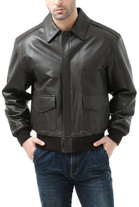 Landing Leathers Men Air Force A-2 Leather Flight Bomber Jacket