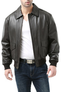 Landing Leathers Men Air Force A-2 Leather Flight Bomber Jacket