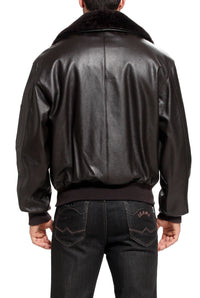 Landing Leathers Men Air Force B-15 Leather Flight Bomber Jacket