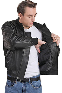 Landing Leathers Men WWII Leather Tanker Jacket