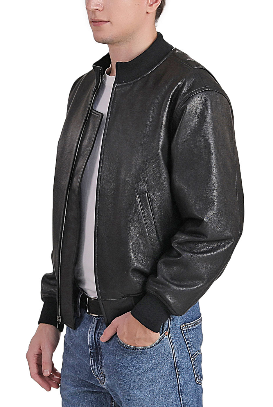 Landing Leathers Men WWII Leather Tanker Jacket