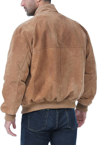 Landing Leathers Men WWII Suede Leather Bomber Jacket