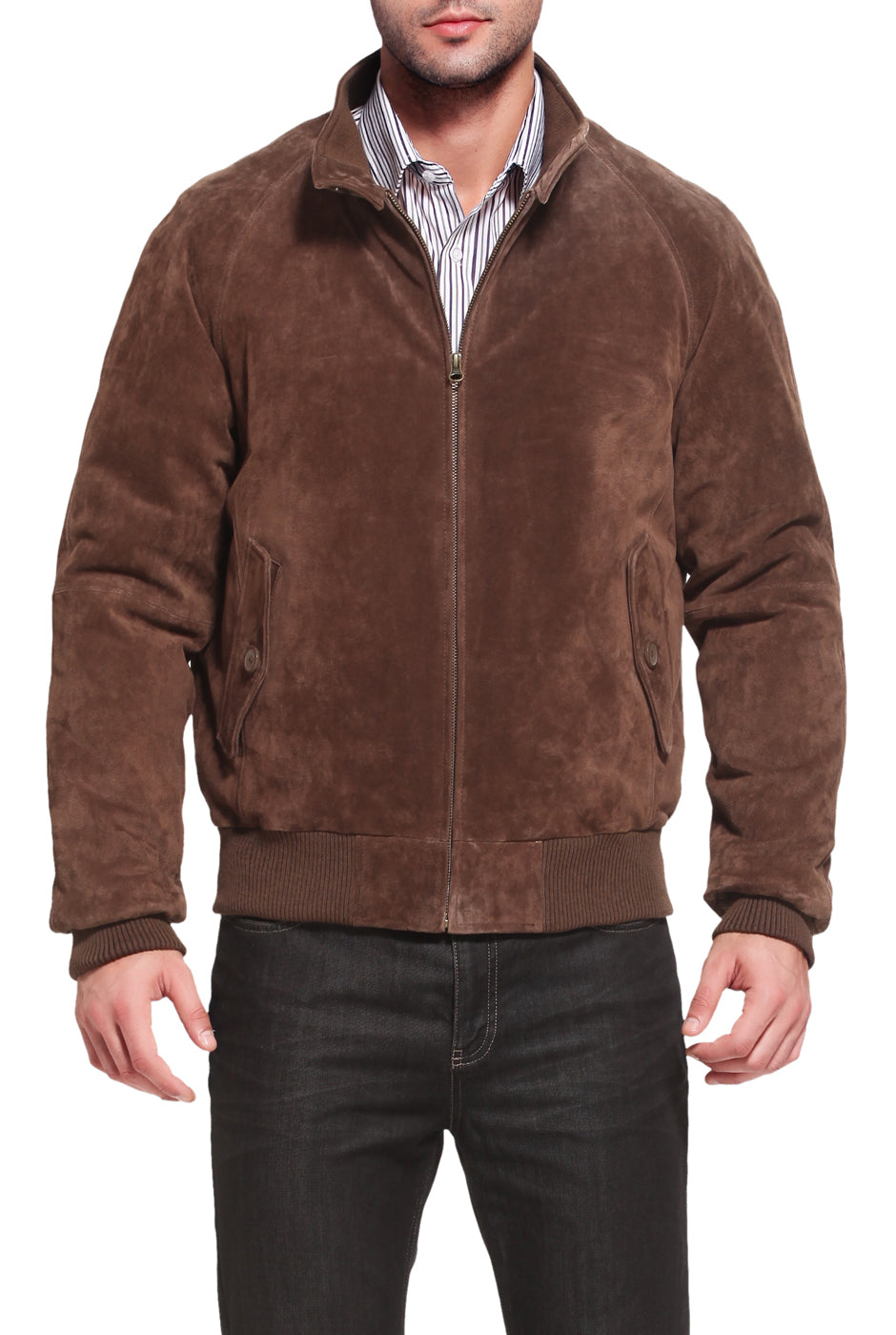 Landing Leathers Men WWII Suede Leather Bomber Jacket – Luxury Lane