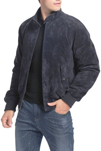 Landing Leathers Men WWII Suede Leather Bomber Jacket