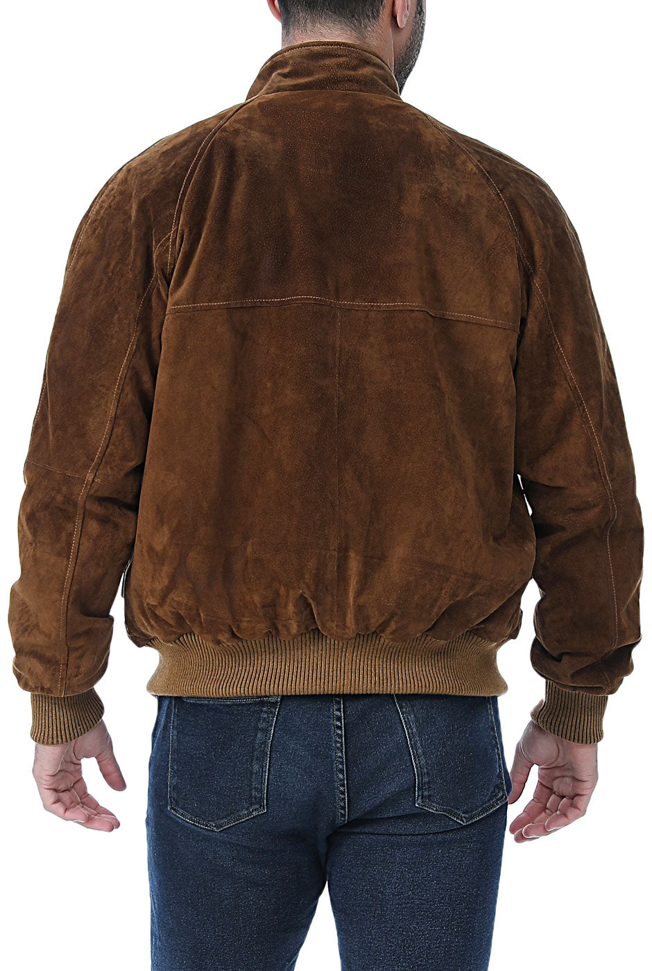 Landing Leathers Men WWII Suede Leather Bomber Jacket