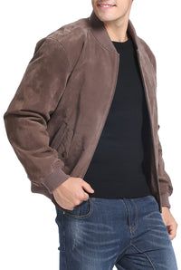 BGSD Men Urban Leather Bomber Jacket