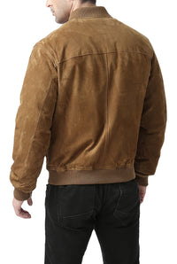 BGSD Men Urban Leather Bomber Jacket