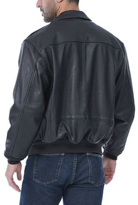 Landing Leathers Air Force Men A-2 Goatskin Leather Flight Bomber Jacket