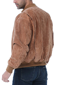 Landing Leathers Men WWII Suede Leather Tanker Jacket