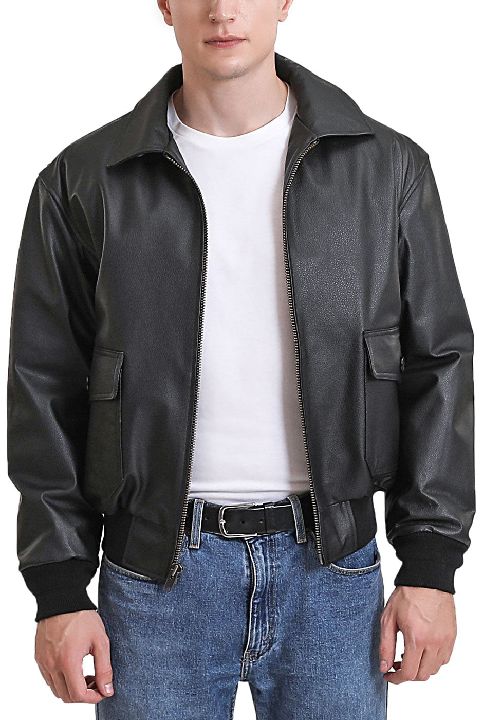 Landing Leathers Men Air Force G-2 Leather Flight Bomber Jacket