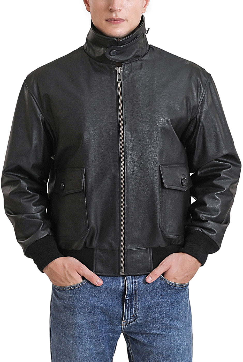 Landing Leathers Men Air Force G-2 Leather Flight Bomber Jacket