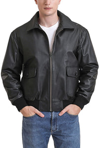 Landing Leathers Men Air Force G-2 Leather Flight Bomber Jacket