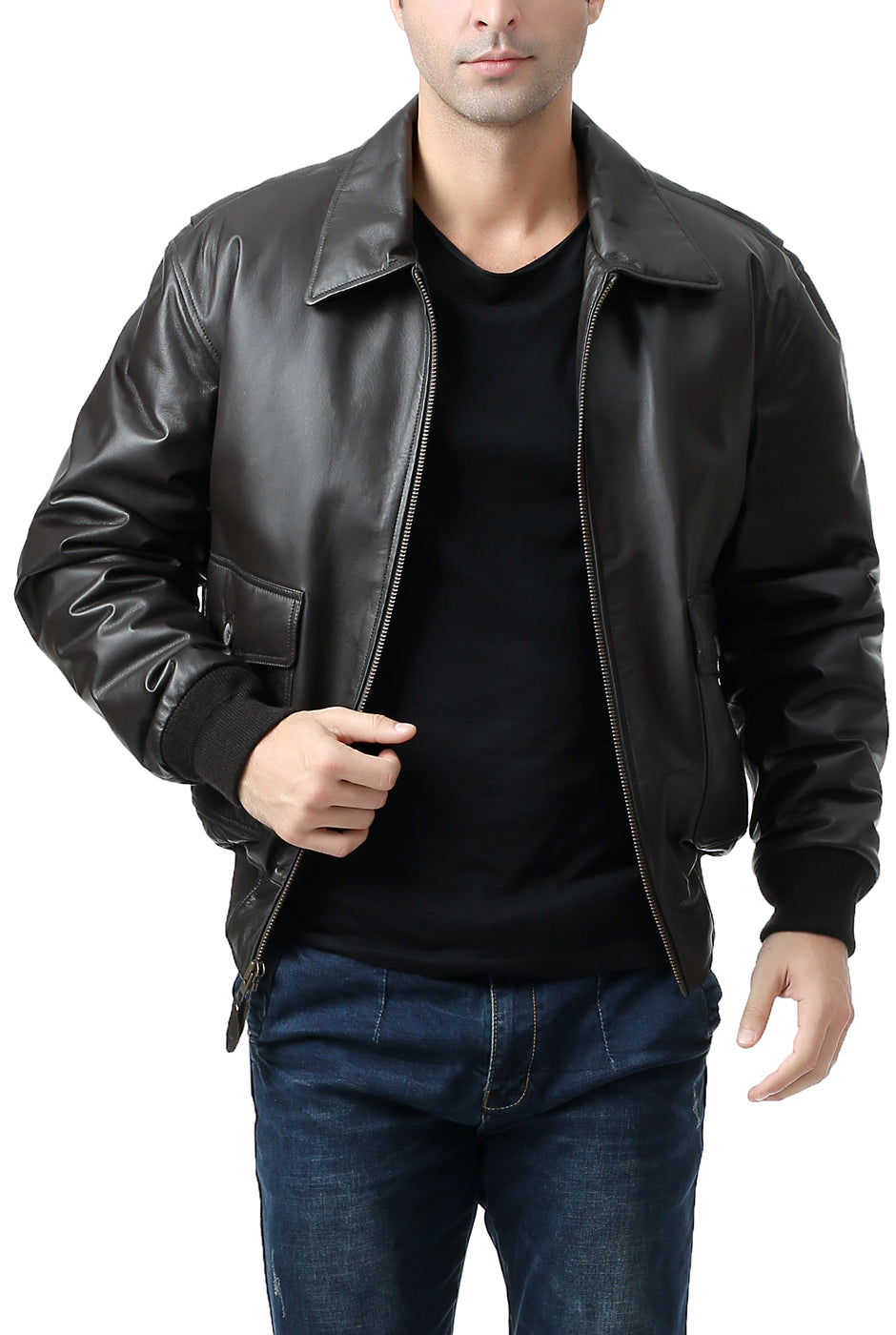 Landing Leathers Men Air Force G-2 Leather Flight Bomber Jacket