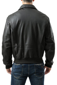 Landing Leathers Men Air Force G-2 Goatskin Leather Flight Bomber Jacket