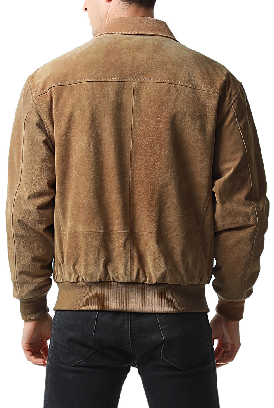 Landing Leathers Men Air Force A-2 Suede Leather Flight Bomber Jacket