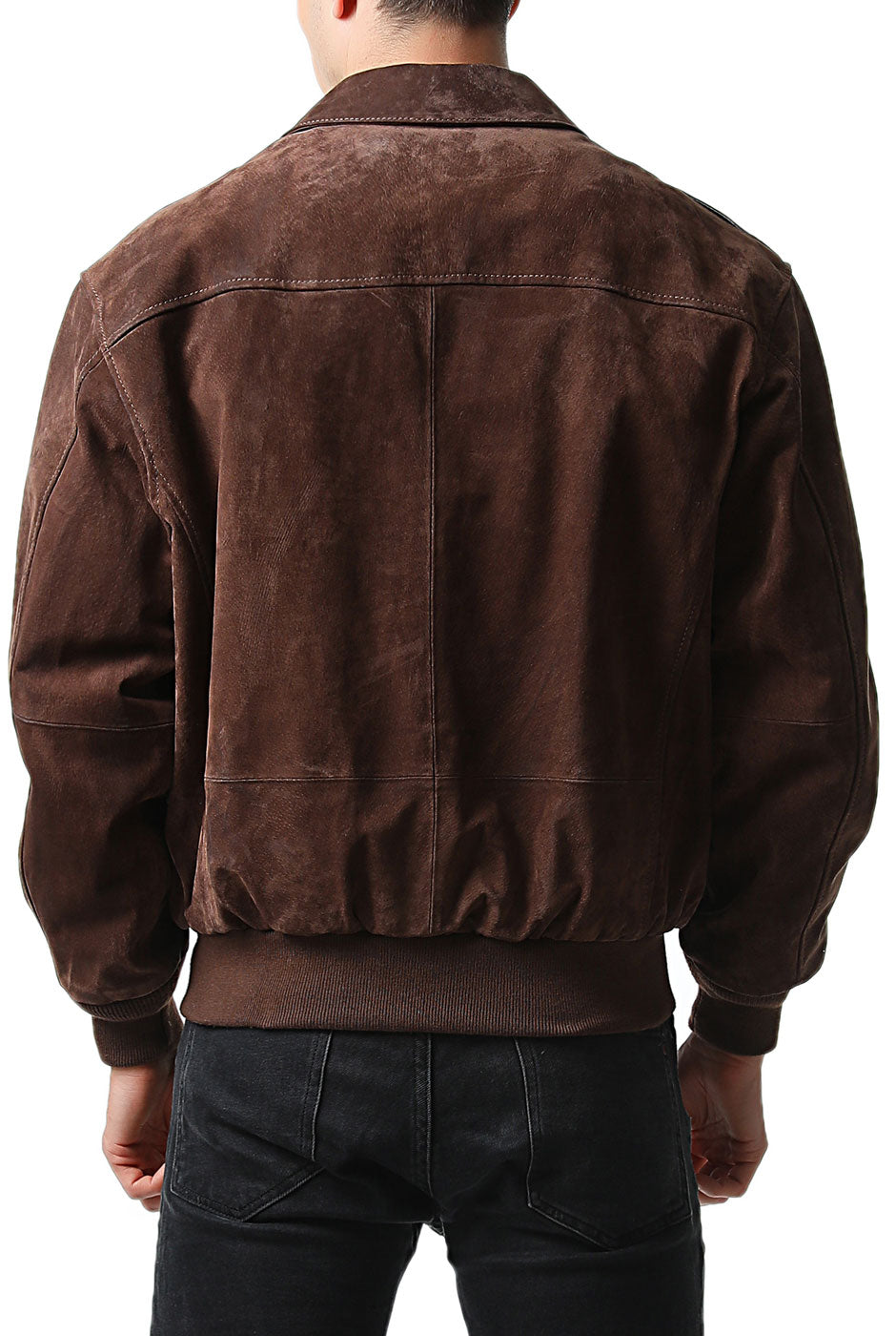 Landing Leathers Men Air Force A-2 Suede Leather Flight Bomber Jacket