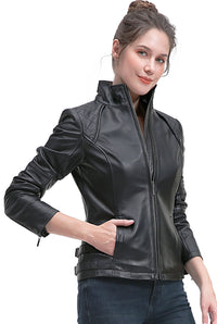 BGSD Women Kate Lambskin Leather Jacket