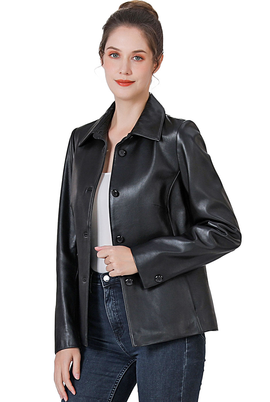 BGSD Women Lucy Lambskin Leather Jacket