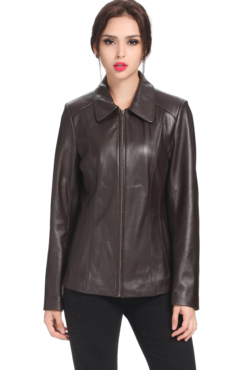 BGSD Women Miranda Lambskin Leather Jacket