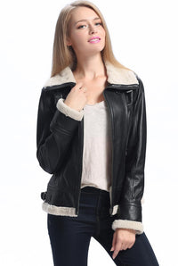 BGSD Women Brittany Lambskin Leather Jacket