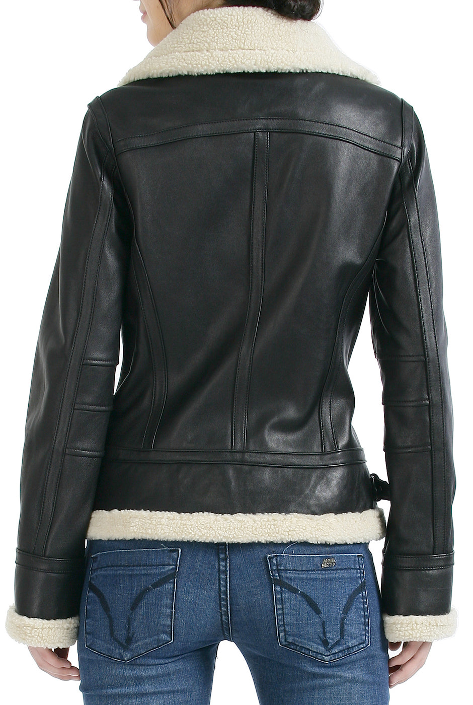 BGSD Women Brittany Lambskin Leather Jacket