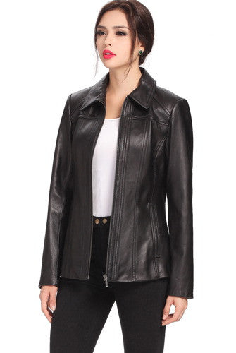 BGSD Women Ellen Lambskin Leather Jacket