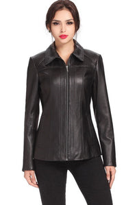 BGSD Women Ellen Lambskin Leather Jacket