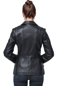 BGSD Women Emma Lambskin Leather Blazer