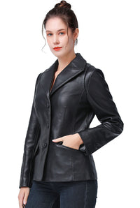 BGSD Women Emma Lambskin Leather Blazer