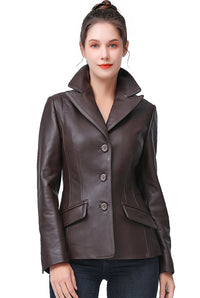 BGSD Women Emma Lambskin Leather Blazer