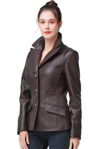 BGSD Women Emma Lambskin Leather Blazer