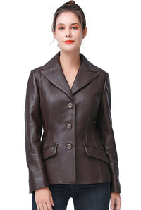 BGSD Women Emma Lambskin Leather Blazer