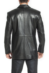 BGSD Men Ben Two-Button Lambskin Leather Blazer