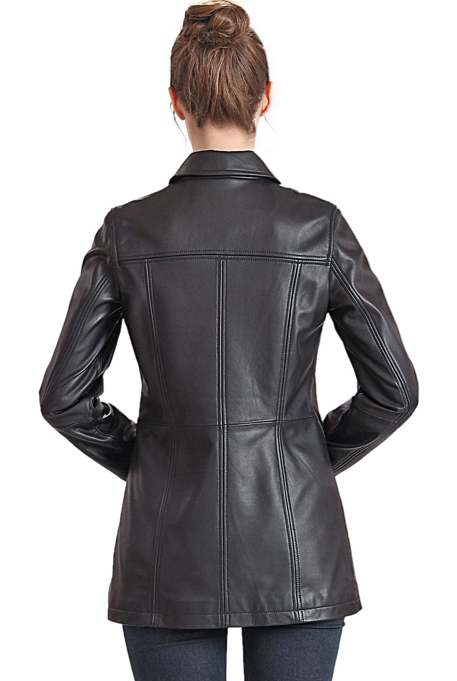 Lambskin on sale leather coat